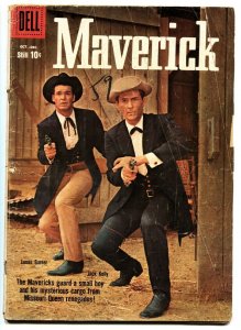 Maverick #7 1958-Dell-James Garner-Jack Kelly-TV photo cover G