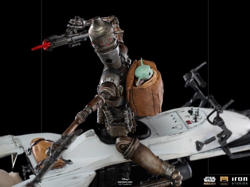 Iron Studios Star Wars Mandalorian IG-11 and Child Art Scale 1/10 Statue NIB 609963128235