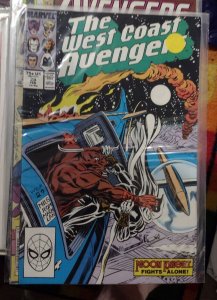 WEST COAST AVENGERS # 28 1987 marvel   MOON KNIGHT fights alone disney