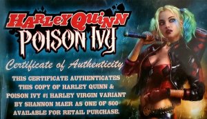 ?HARLEY QUINN & POISON IVY #1 & #2 ?SHANNON MAER VIRGIN SET Lmd 800 w/ COA? 