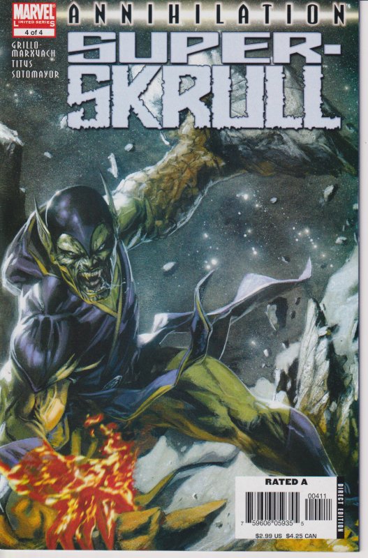 Marvel Comics! Annihilation Super-Skrull Set! Issues #1-4!