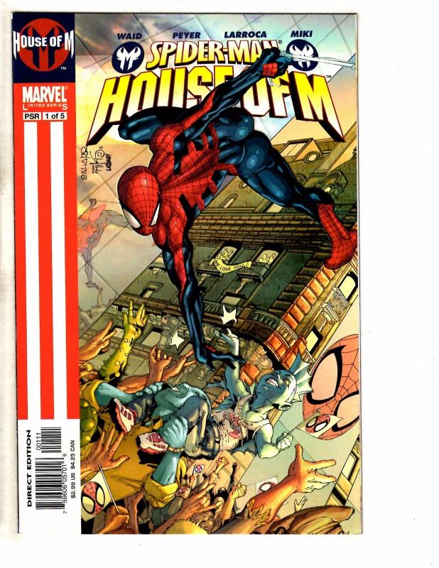 Lot Of 7 Marvel Comics Spider-Man Breakout 1 2 3 4 Team Up 5 House Of M 1 2 TW61