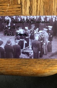 Gaudreau,Richard E,w/flag@JFK funeral signed 4x6