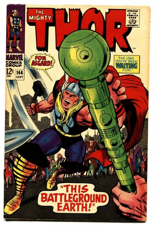 THOR #144 comic book 1967-JACK KIRBY-COLLETTA-MARVEL COMICS vf-