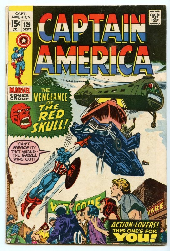 Captain America 129 Sep 1970 VG (4.0)