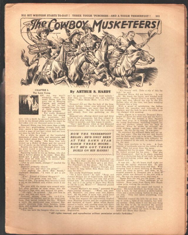 Ranger 4/20/1935-Cowboy Musketeers-Buster Brown-Cadet