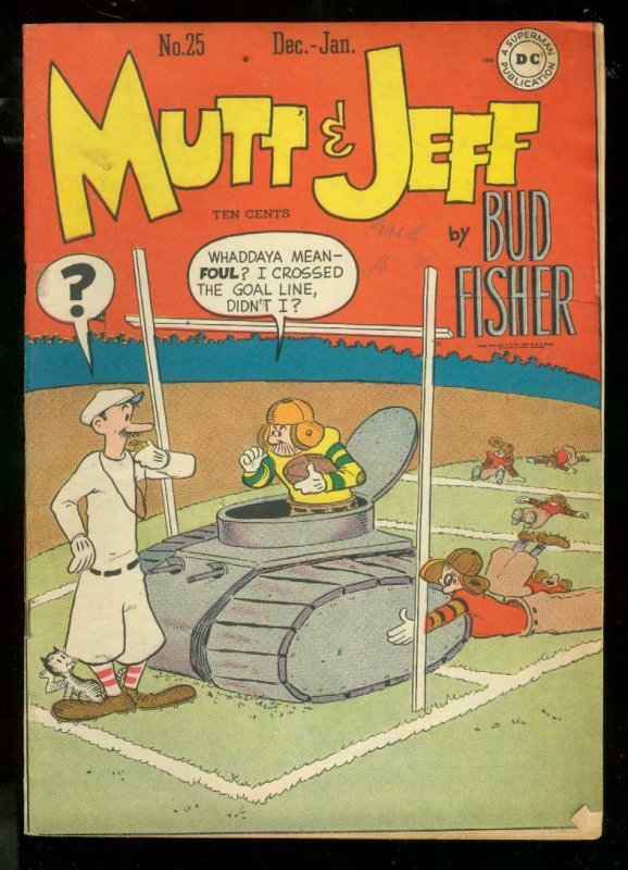 MUTT & JEFF COMICS #25 1946-BUD FISHER COMIC STRIP ART FN-