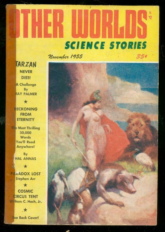 OTHER WORLDS NOV 1955-TARZAN NEVER DIES-RAY PALMER ST J G