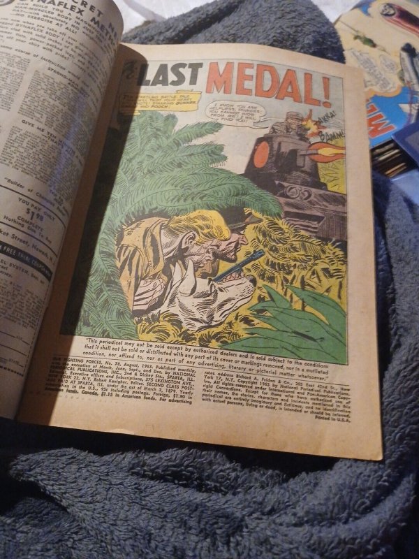 OUR FIGHTING FORCES #78 Dc Comics Aug 1963 Vintage Silver Age Gunner Sarge Pooch