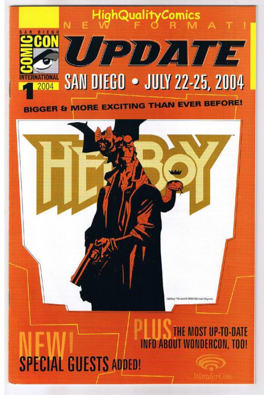 SDCC UPDATE #1 for 2004,  NM, Mike Mignola, Hellboy, San Diego Comic Convention