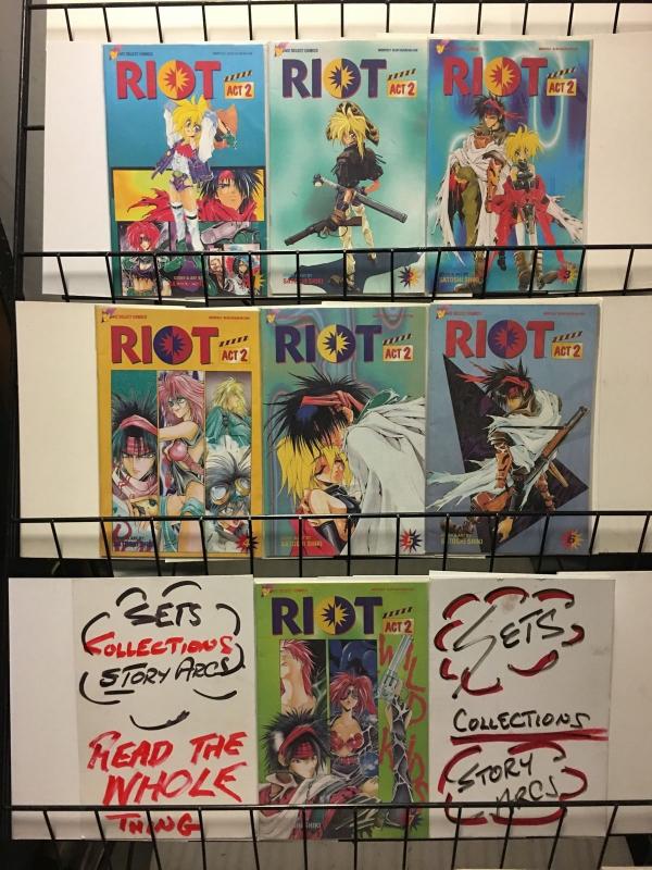 RIOT ACT 2 (1996 VIZ) 1-7  SATOSHI SHIKI  complete set!