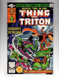 Marvel Two-in-One #65 (1980) THING & TRITON!   [•ID#131]