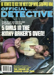 OFFICIAL DETECTIVE-NOV/1981-COP KILLER-KINKY BAKER'S OVEN-DREAMS OF M VG/FN