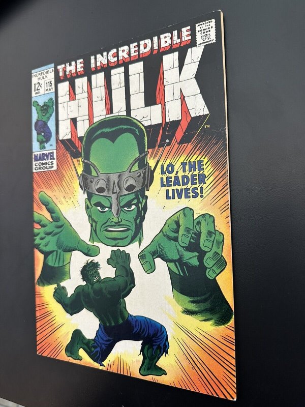 Incredible Hulk #115 FN+ Leader Appearance! Silver Age! (Marvel 1969)