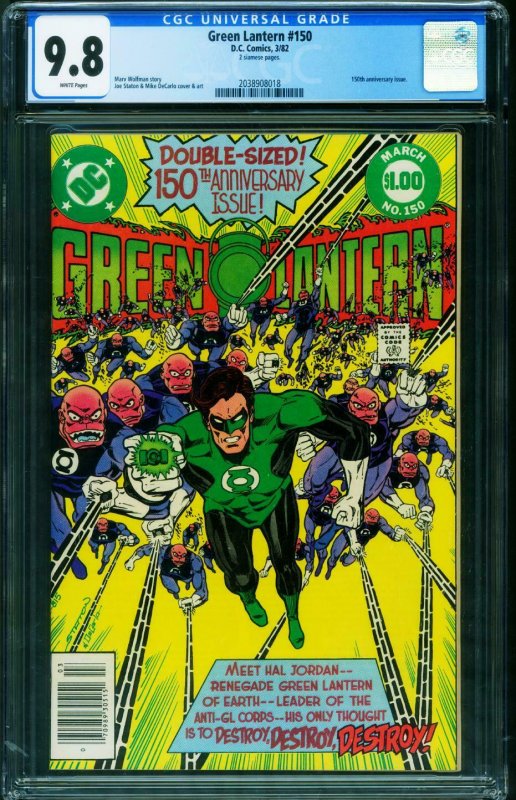 GREEN LANTERN #150-CGC 9.8-Newsstand variant-1982-2038908018