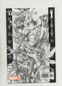 Ultimates 2 #1 - Black & White Sketch Variant Cover - (Grade 9.2) 2005