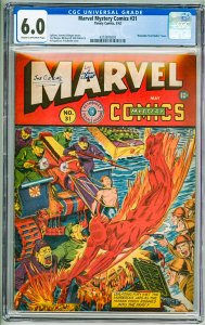 Marvel Mystery Comics #31 (1942) CGC 6.0! Remember Pearl Harbor issue