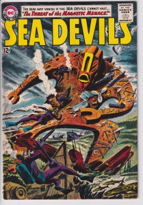 SEA DEVILS #12 (Aug 1963) VGF 5.0 cream to white paper!