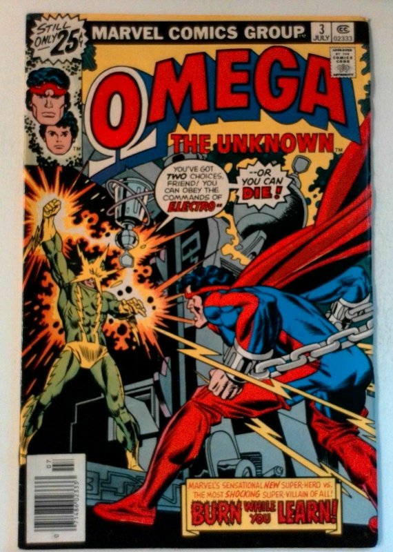 Omega the Unknown #3 Marvel 1976 VF Bronze Age Comic Book 1st Print