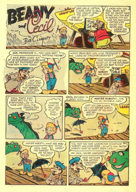 BEANY AND CECIL • Four Color #414 (Aug 1952) 36 Pgs of Great Jack Bradbury Art