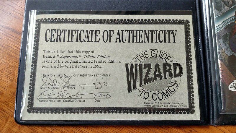 Wizard Limited Printed Edition of the Superman Tribute Edition (1993)