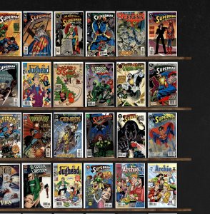 Huge Lot 150+ Comics with Robin, Action Comics, Superman, Archie& & More!