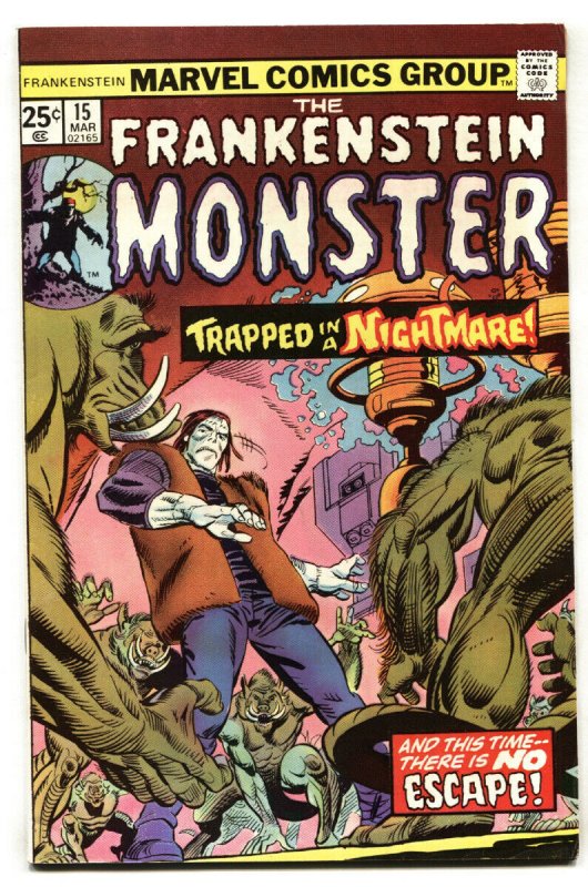 Frankenstein #15 1975- Marvel Horror- comic book VF-