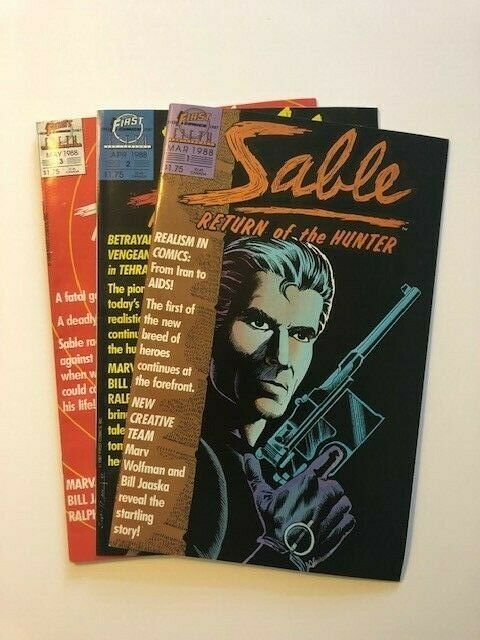 SET of 3- First Comics SABLE-Return of the Hunter #1-3 VERY FINE (A79)