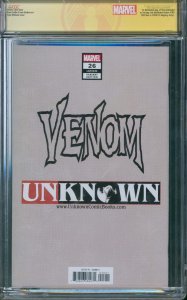 Venom #26 CGC 9.8 Signed TYLER KIRKHAM Unknown Comics Virgin Edition
