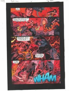 JLA: Incarnations #7 p.35 Color Guide Art - Superman Action - by John Kalisz