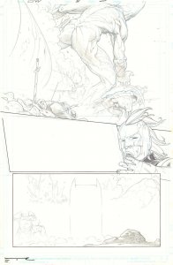 Secret Wars #8 p.20 - Giant Sized Groot Action - 2015 art by Esad Ribic