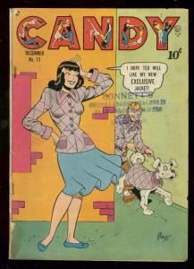 CANDY COMICS #13 1949-DOG COVER-ROMANCE-SAHLE ART-very good VG