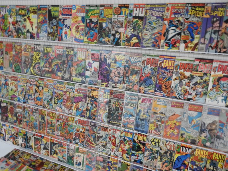 Huge Lot Silver/Bronze Comics W/Hulk, Spider-Man, Batman, Fantastic Four, DD+