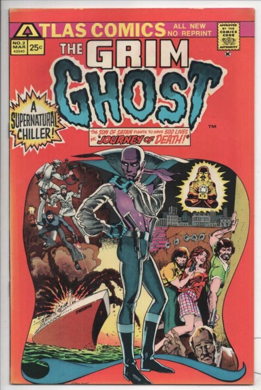 GRIM GHOST #2 VF/NM,  Ernie Colon, 1975 Atlas more indies in store