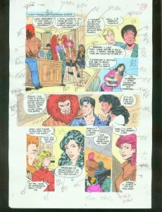 TEEN TITANS #7-PRODUCTION ART-COLOR GUIDE PG 18-JIMINEZ VG