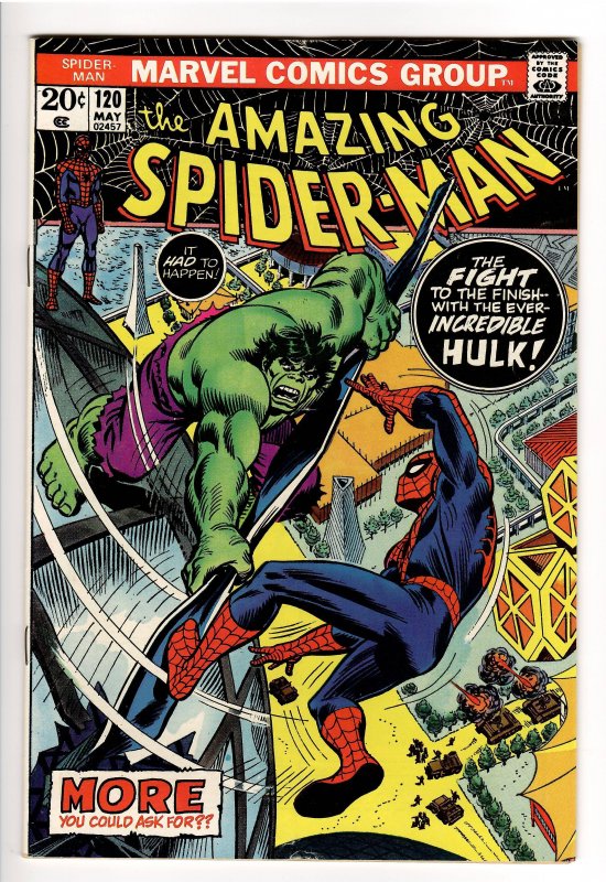 AMAZING SPIDERMAN 120 VG+ CLASSIC HULK BATTLE 2