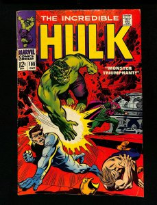 Incredible Hulk (1962) #108 Mandarin! Nick Fury! Monster Triumphant!