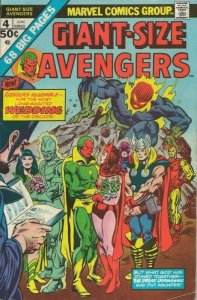 Giant Size Avengers #4 ORIGINAL Vintage 1975 Marvel Comics Wanda Vision Wedding