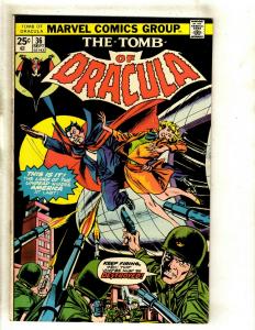 Lot Of 5 Tomb Of Dracula Marvel Comic Books # 35 36 37 38 39 VF Range RS1