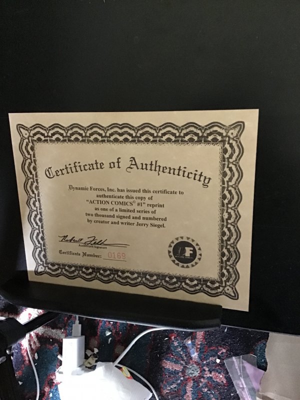 Famous First Edition #1 (1974) Action comics 1 reprint SIGNED Jerry Siegel! WOW!