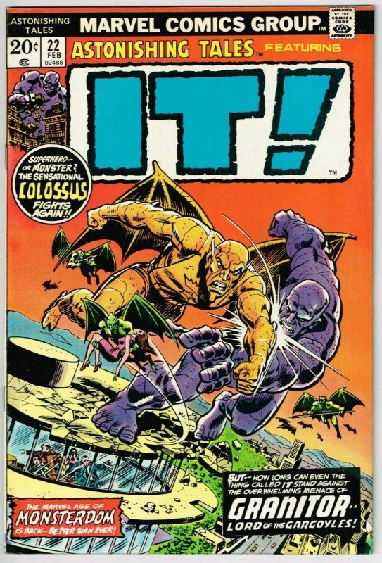 Astonishing Tales #22 (1970) - 8.0 VF *It, The Living Colossus/Granitor*