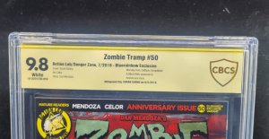 Zombie Tramp #50 - Signed Sorah Suhng / BlueRainbow Var. Ed - CGC 9.8 - 2018