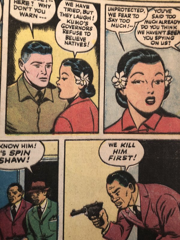 Doll man 95, reader(no staples)VS Peacock! WW2 JPN &AfroAmer stereotypes!