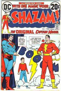 Shazam #1 (Feb-73) FN- Mid-Grade Captain Marvel (Billy Batson)