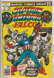 Captain America #215 (Nov-77) FN+ Mid-Grade Captain America