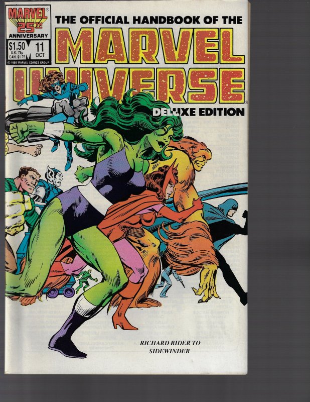 Official Handbook Of The Marvel Universe Deluxe Edition  #11  (Marvel, 1986) NM