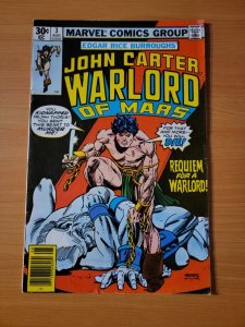 John Carter Warlord of Mars #3 ~ FINE - VERY FINE VF ~ 1977 Marvel Comics