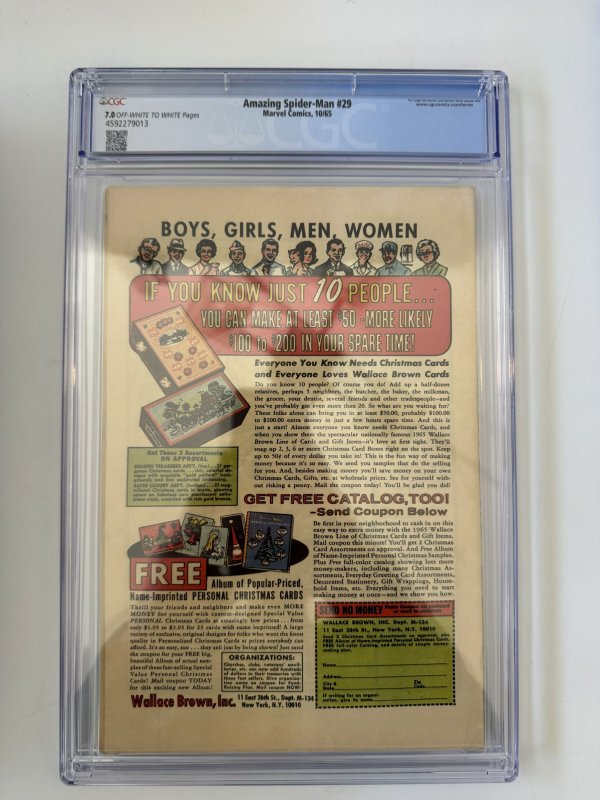 The Amazing Spider-Man #29 CGC  7.0 2nd Scorpion Marvel (1965)