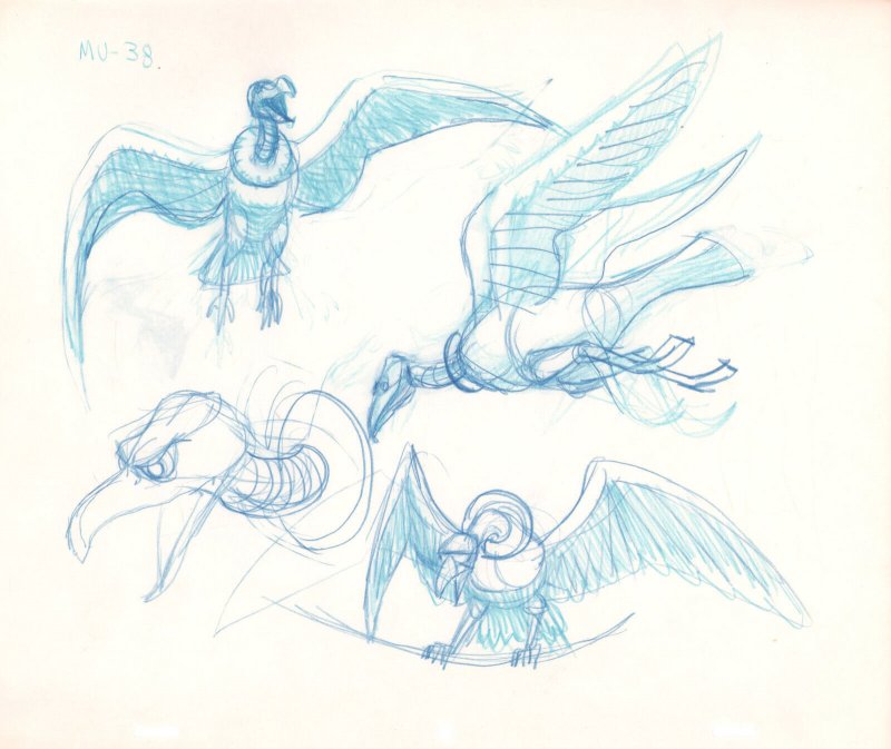 Masters of the Universe Animation Art #38 - J - Vulture - 1980s by Ric Estrada