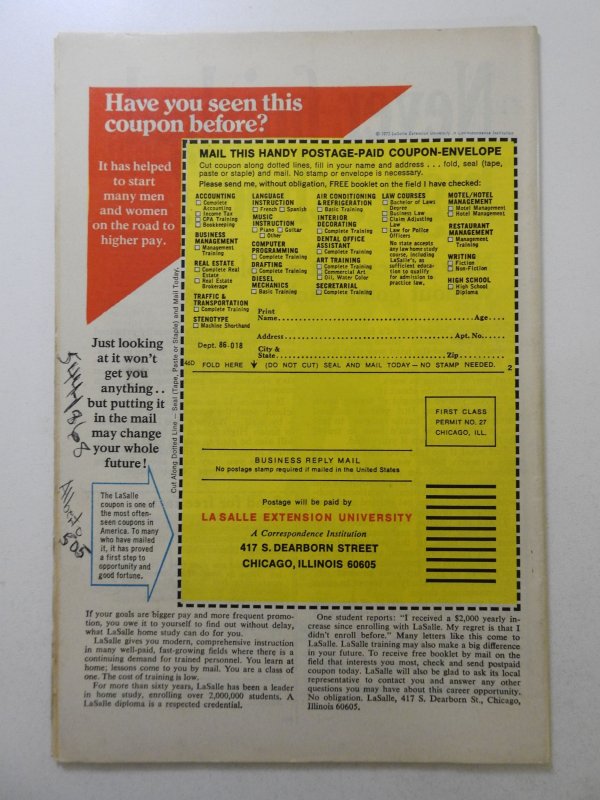 Our Love Story #22 (1973) Solid VG+ Condition Writing back cover